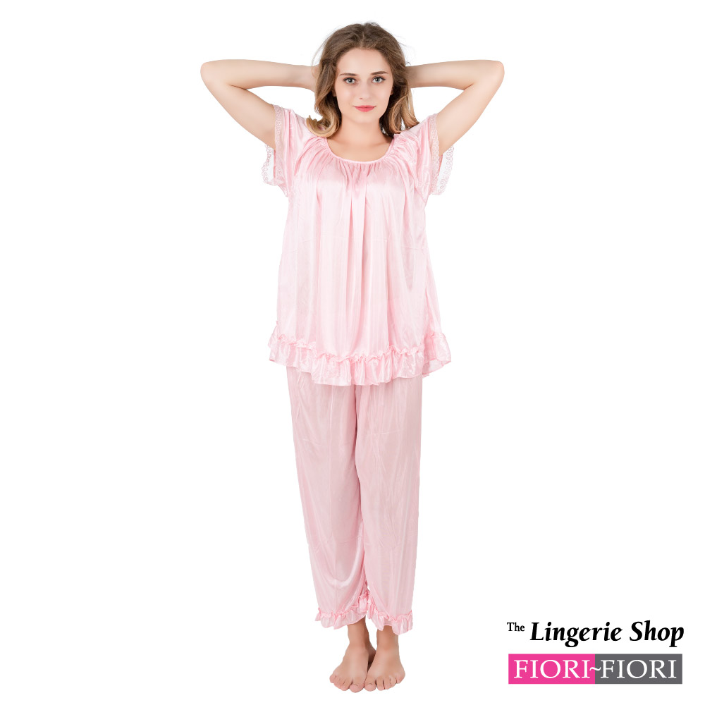 Fiori & Fiori Mireya Silky Satin Pajamas Nightwear (Long Pants) 70-7643 